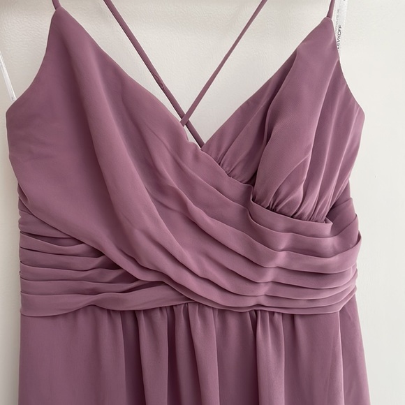 Bill Levkoff Plum Bridesmaid Dress - Picture 4 of 5